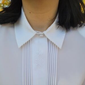 1990s Yves St. Clair White Blouse